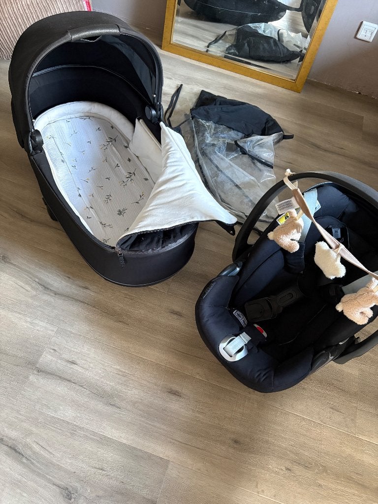 Cybex priam rose gold 3 delige set, Zo goed als nieuw, Verstelbare duwstang, Ophalen, Kinderwagen