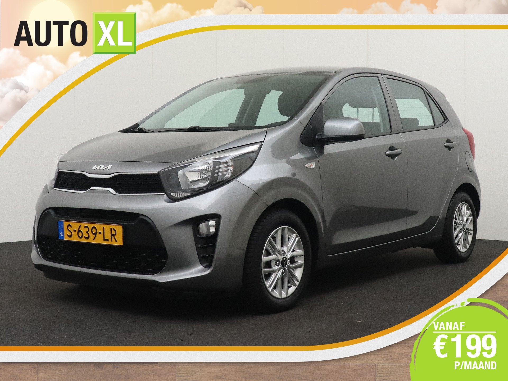Kia Picanto 1.0 DPi DynamicLine Camera Carplay Cruise 14'LMV, Auto's, Voorwielaandrijving, Dealer onderhouden, Stof, Gebruikt