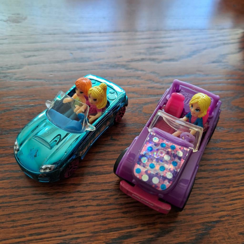 Polly Pocket auto's met poppetjes, Ophalen of Verzenden, Gebruikt, Meisje