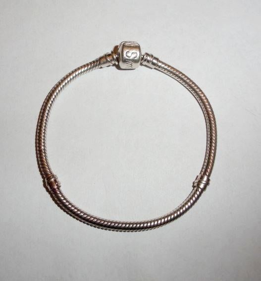Armband 925 SimStars Pandora Schuifbedels kleine maat, Verzenden, Nieuw, Zilver, Zilver