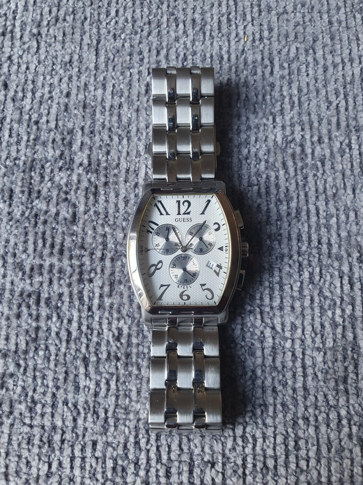 Guess Steel Chronograph herenhorloge, Guess, Ophalen of Verzenden, Zo goed als nieuw, Waterdicht