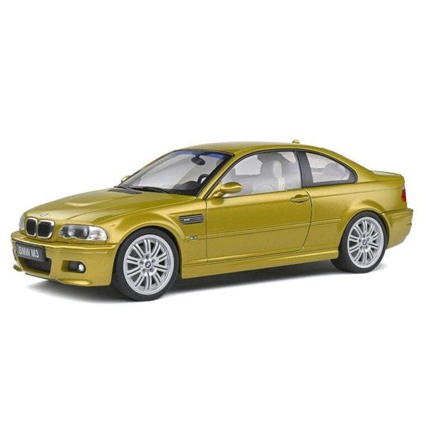 BMW M3 coupe (E46) 2000 Geel Schaal 1/43 Solido, Solido, Auto, Solido, Nieuw