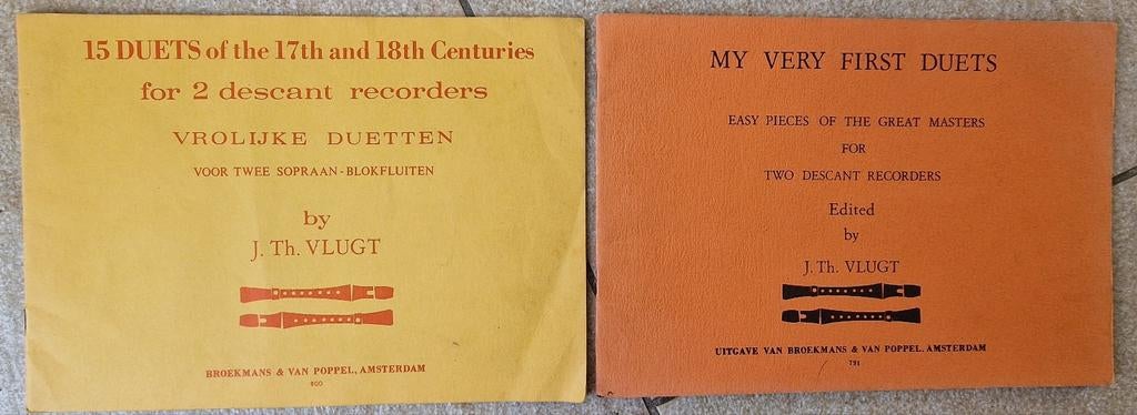 2 blokfluit boekjes: Vrolijke Duetten & My Very First Duets, Muziek en Instrumenten, Bladmuziek, Gebruikt, Klassiek, Les of Cursus