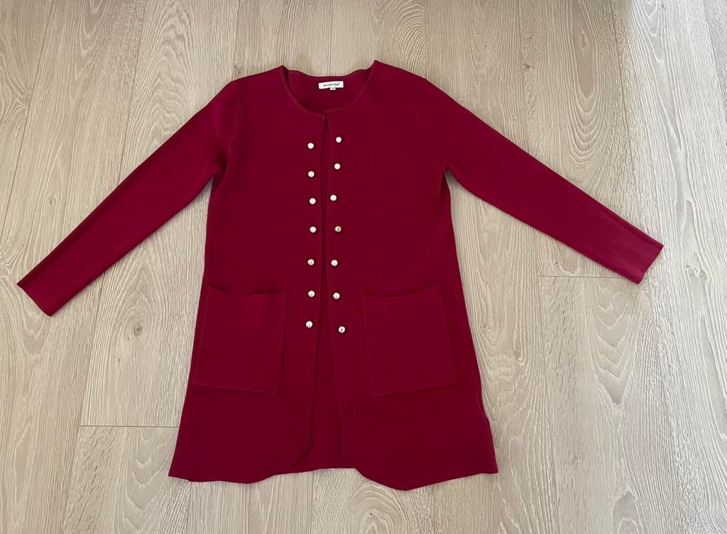 Vest Bluoltre maat 36 / 38, Kleding | Dames, Truien en Vesten, Ophalen of Verzenden, Zo goed als nieuw, Maat 38/40 (M), Rood