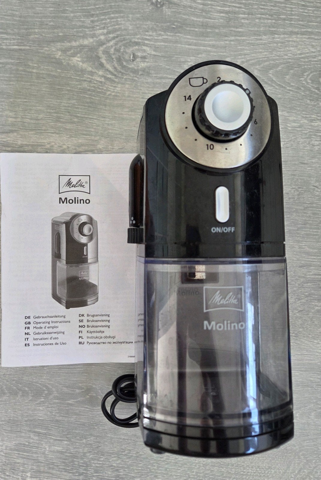 Melitta Molino Koffiemolen, Gebruikt, Overige modellen, 10 kopjes of meer, Koffiebonen