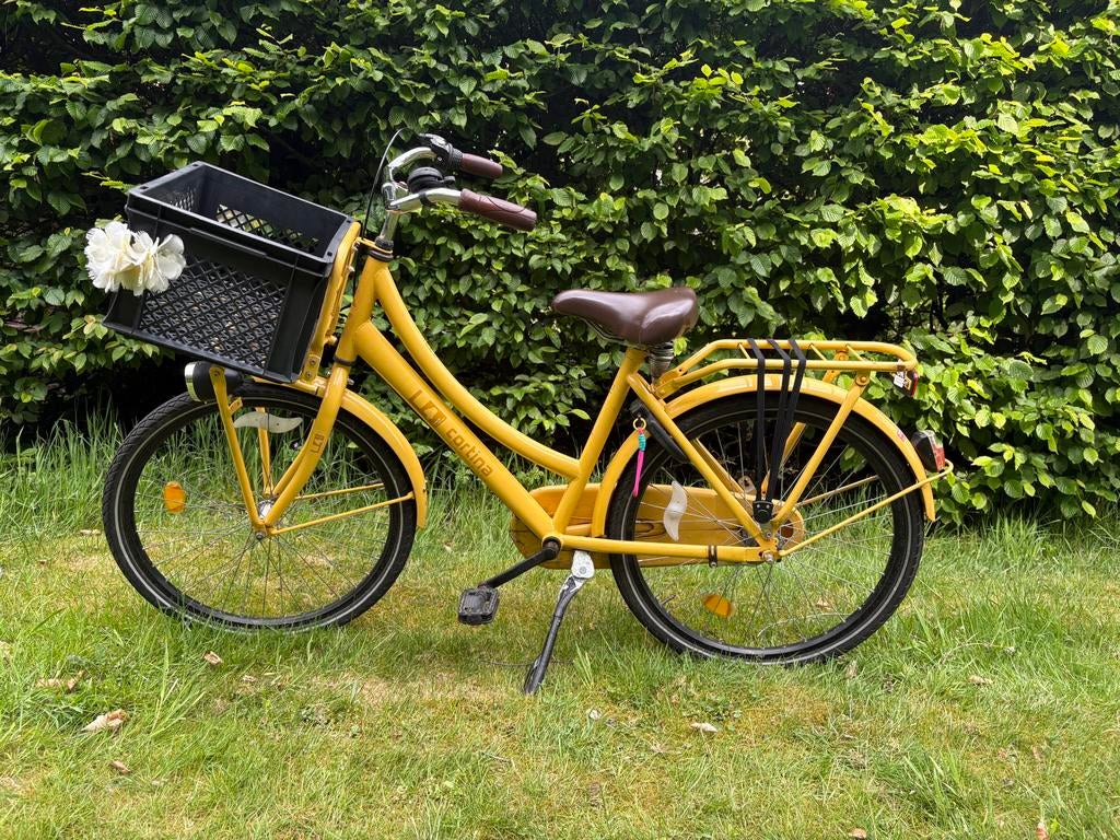 Cortina U4 Transport Meisjesfiets 24 inch Geel, Ophalen, Terugtraprem, Versnellingen, Gebruikt