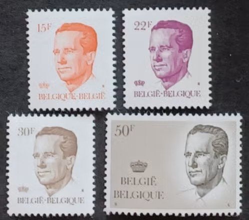 België 1984 - OBP 2124-2127  - Koning Boudewijn Velghe, Postzegels en Munten, Postzegels | Europa | België, Koninklijk huis, Frankeerzegel
