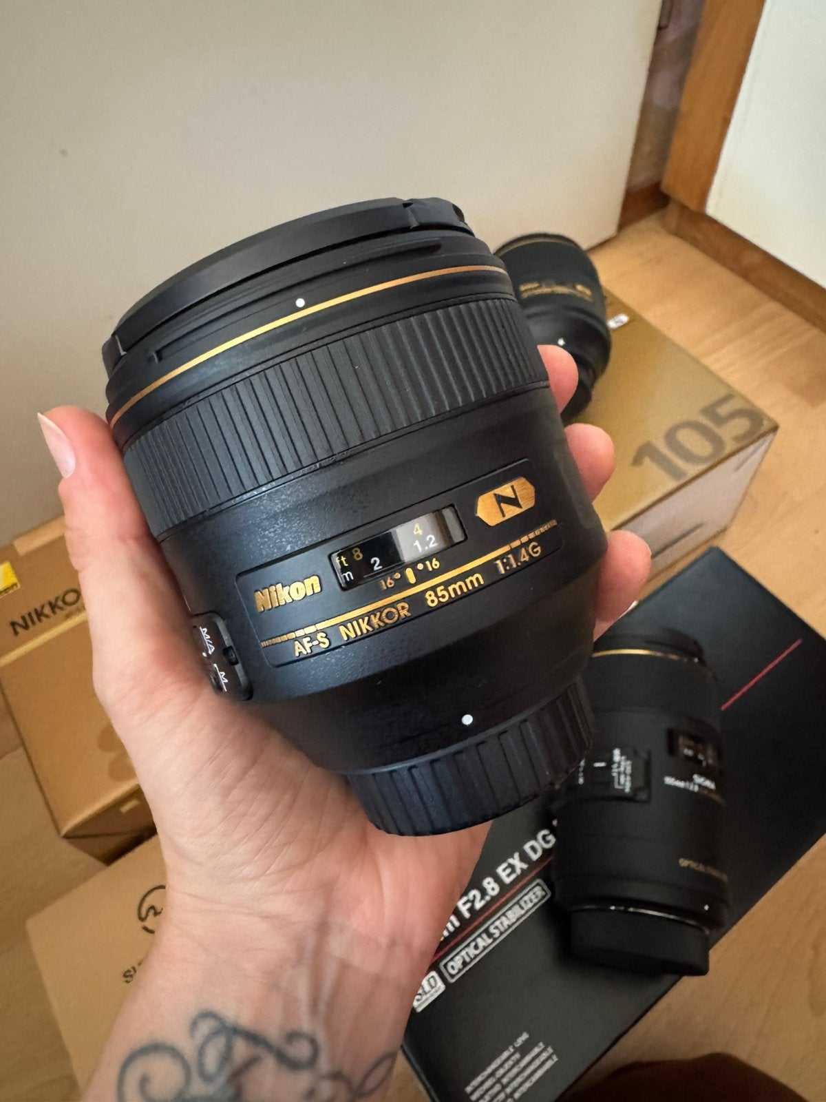 Nikon 85mm f/1.4G in zo goed als nieuwe staat 3x gebruikt, Ophalen, Zo goed als nieuw, Telelens