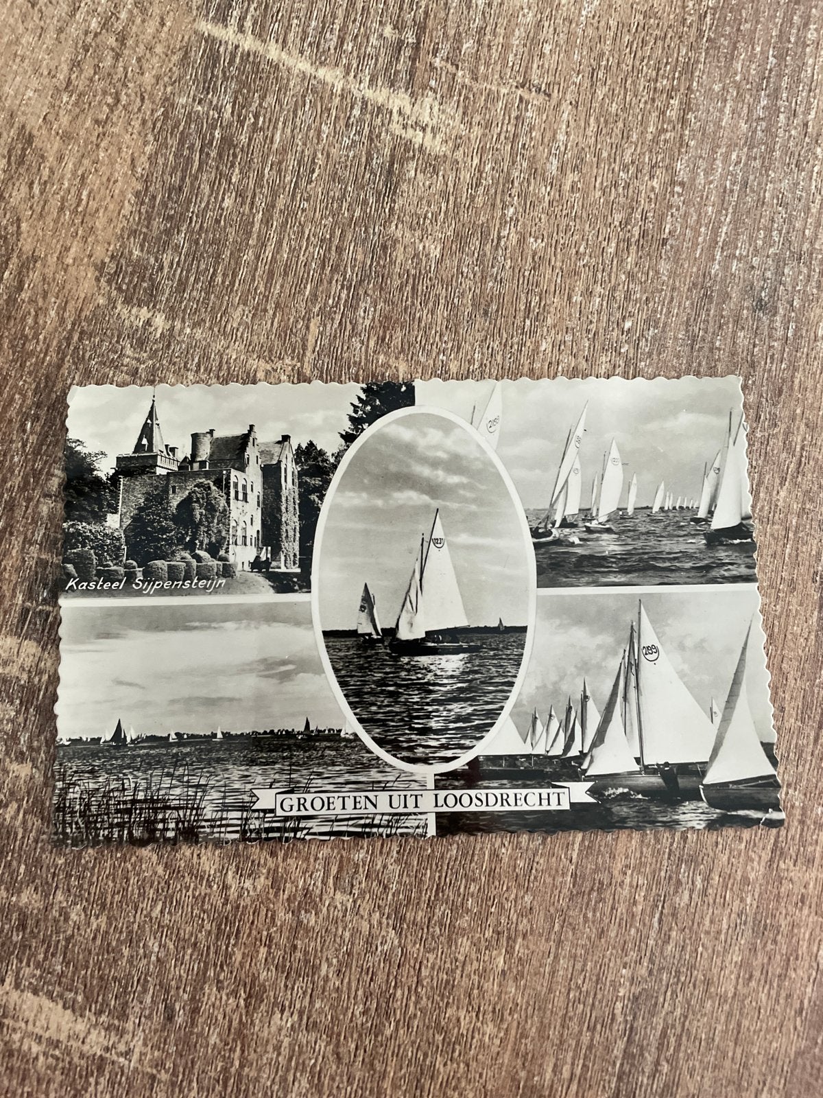 Oude ansichtkaart Kasteel Sypensteijn en Loosdrecht, Ophalen of Verzenden, 1940 tot 1960, Gelopen, Noord-Holland