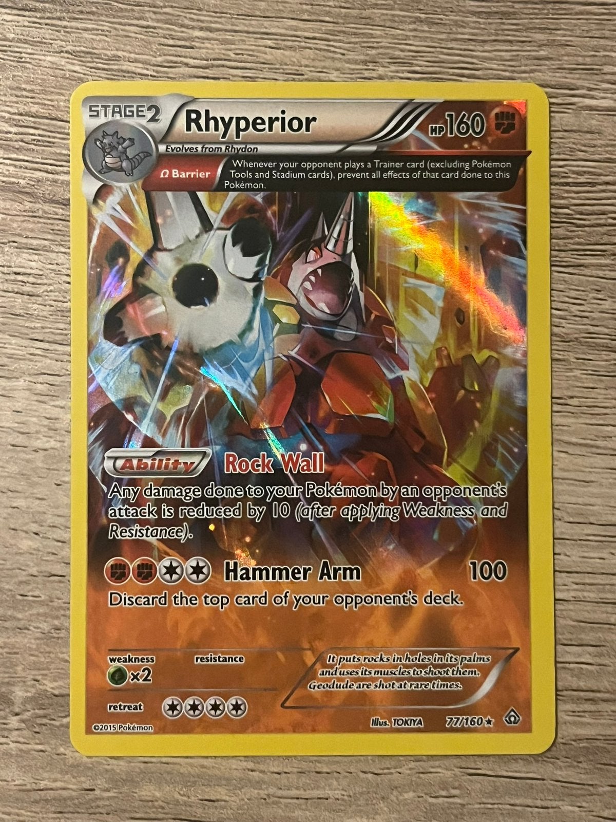 Rhyperior - Primal Clash (77/160) - Pokemon Kaart, Ophalen of Verzenden, Zo goed als nieuw