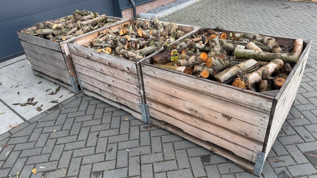Haardhout kachelhout van fruitbomen / appel, Tuin en Terras, Haardhout, 6 m³ of meer, Ophalen of Verzenden, Overige houtsoorten