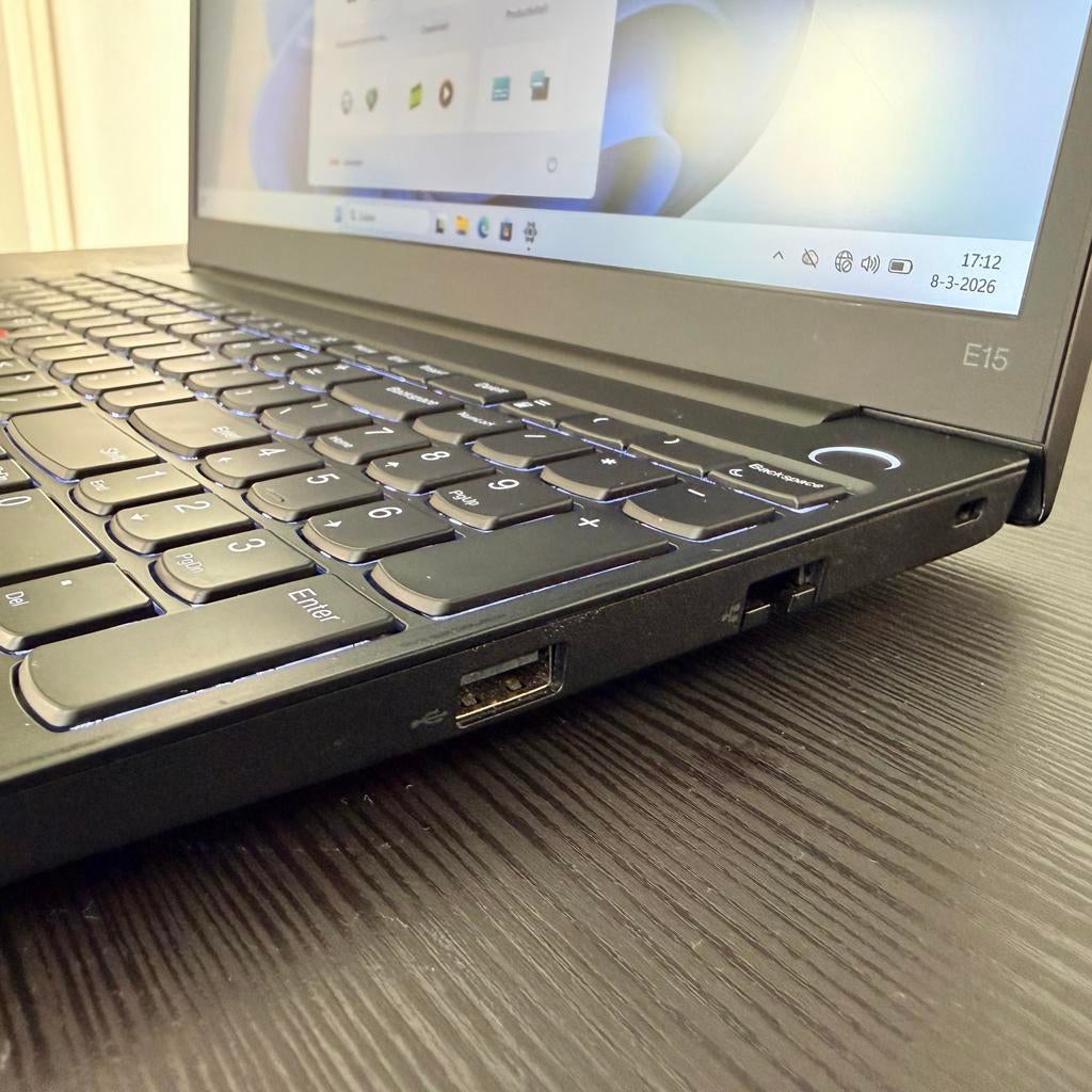 Lenovo Thinkpad E15 - 15 inch - 512GB SSD - Windows 11, Computers en Software, Windows Laptops, 2 tot 3 Ghz, Gaming, SSD, Info@lenovo.nl