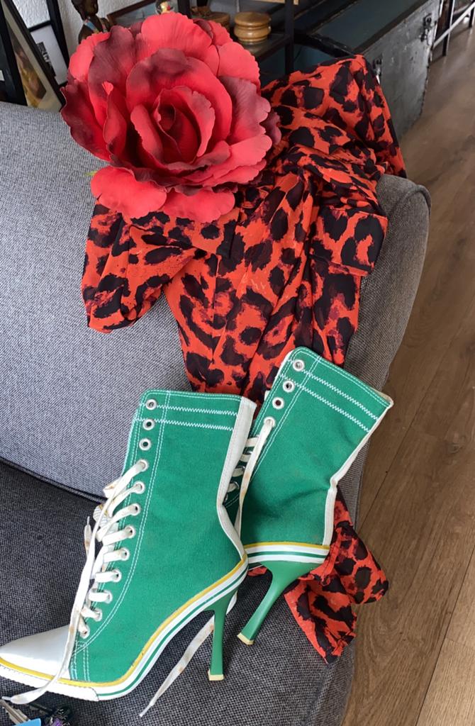 Super coole  Converse  style hakken 36, Ophalen of Verzenden, Gedragen, Groen