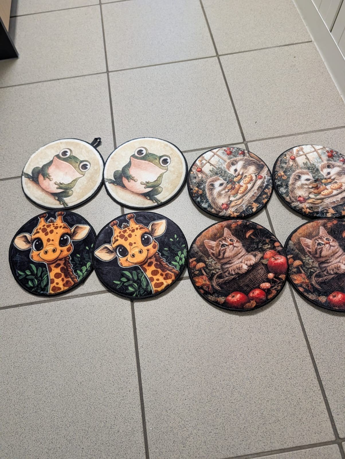 Leuke onderzetters met dierenprint - 4 verschillende sets, Ophalen of Verzenden