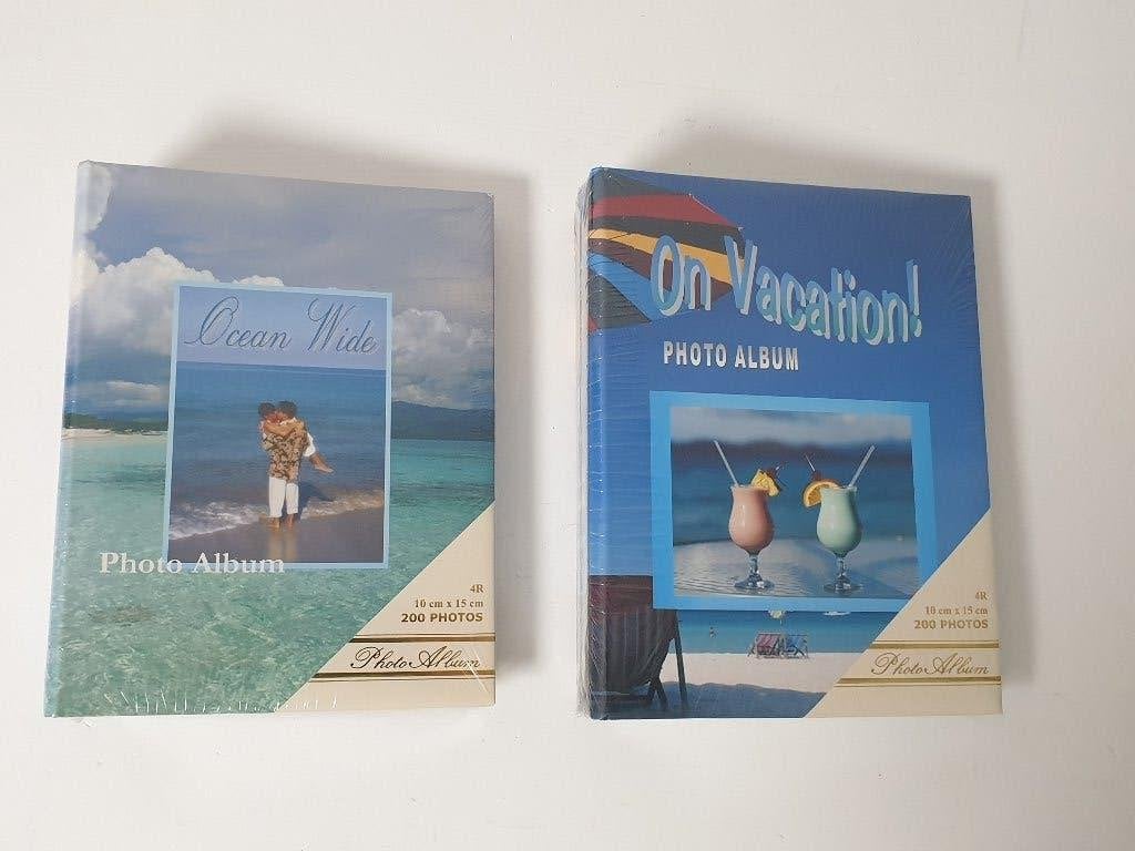 Twee nieuwe fotoalbums voor 2x 200 stuks 10x15 cm foto's, Blauw, Overige merken, Nieuw, Ophalen of Verzenden