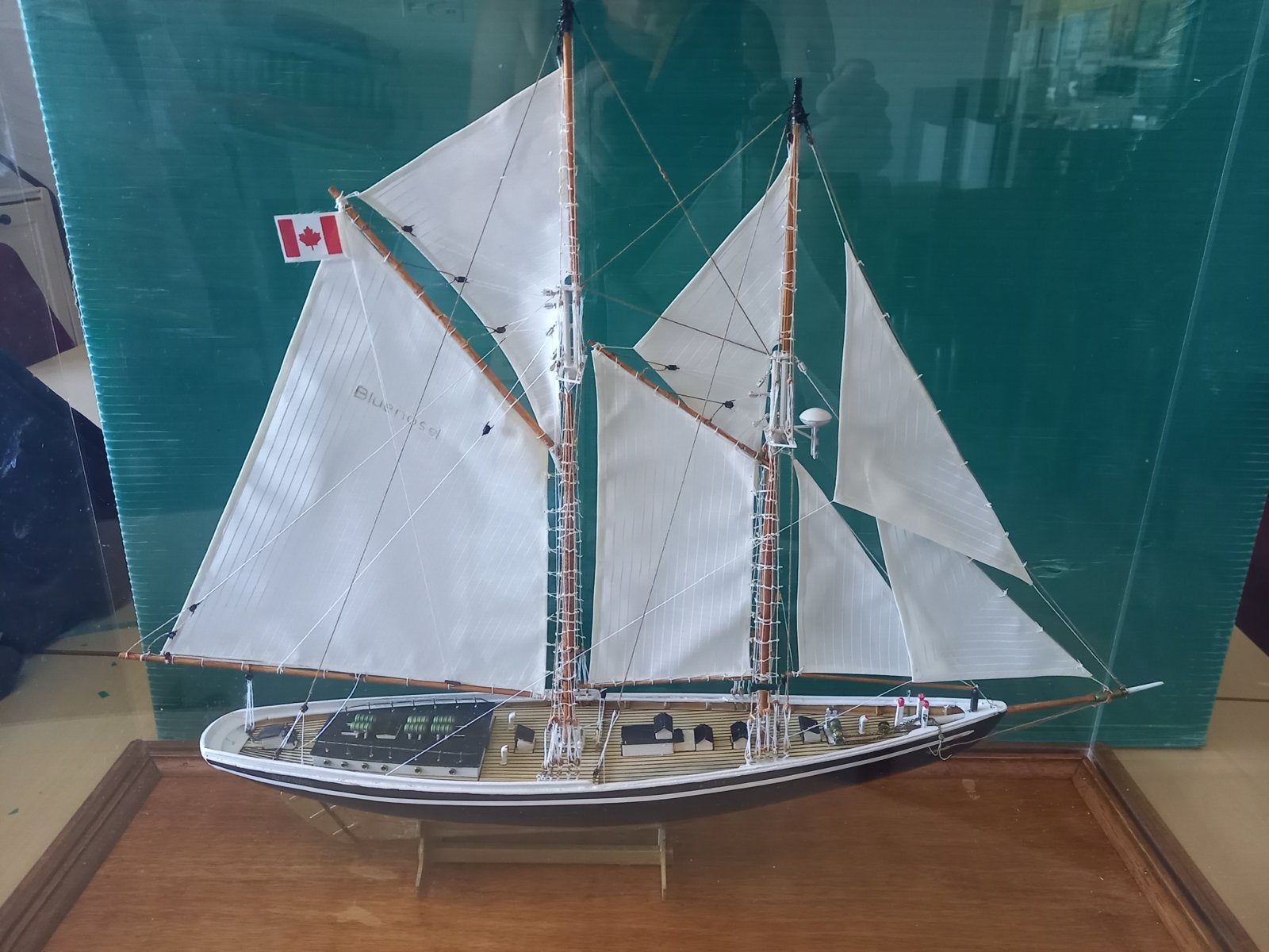 Gedetailleerd scheepsmodel van de Bluenose schoener (rek3), Ophalen, Zo goed als nieuw, Groter dan 1:32, Overige merken