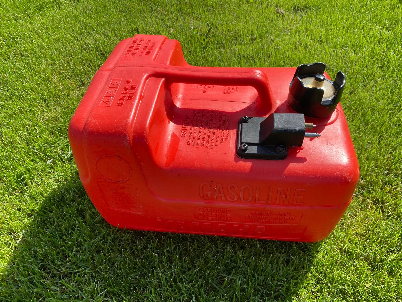 Rode benzinetank voor buitenboordmotor, Yamaha, Watersport en Boten, Ophalen, Gebruikt, Motor en Techniek