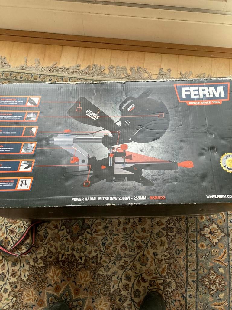 Zaagmachine Ferm, Ophalen, Zo goed als nieuw, Afkortzaag, 30 tot 70 mm