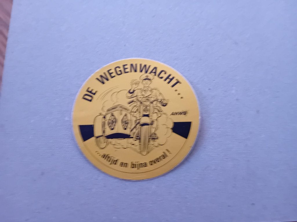 ANWB sticker De wegenwacht 7cm ..altijd en bijna overal!, Ophalen of Verzenden, Zo goed als nieuw, Bedrijf of Vereniging