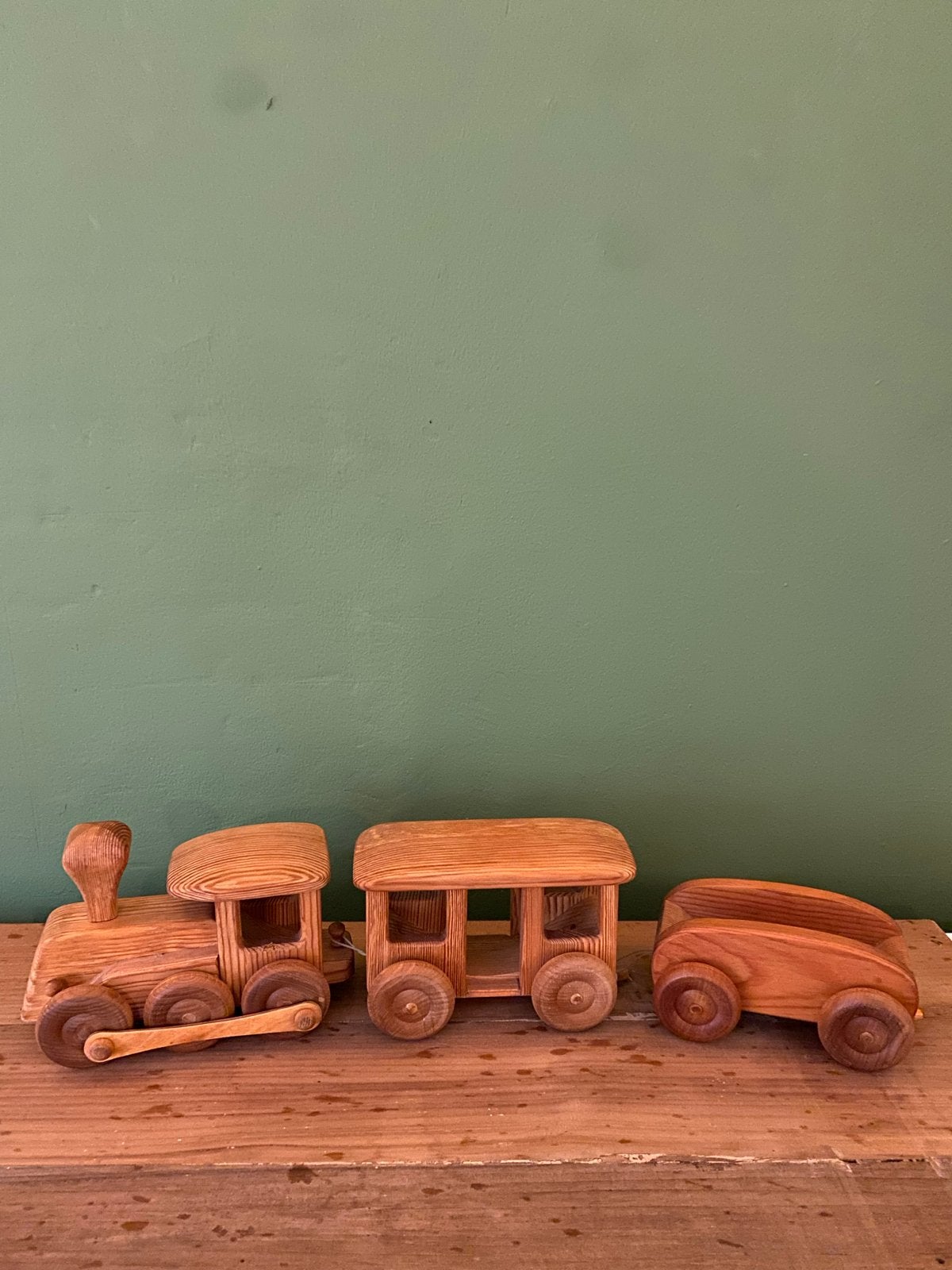 Debresk Grote Houten Trein met Wagon, Ophalen of Verzenden, Gebruikt, Duw- of Trekspeelgoed