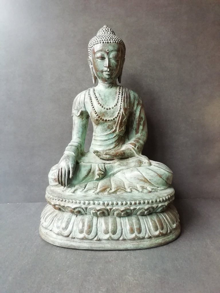 Bronzen Boeddhabeeld/Bhumiparsa mudra - Azië/40 cm, Ophalen of Verzenden, Nieuw, Overige materialen, 40 cm