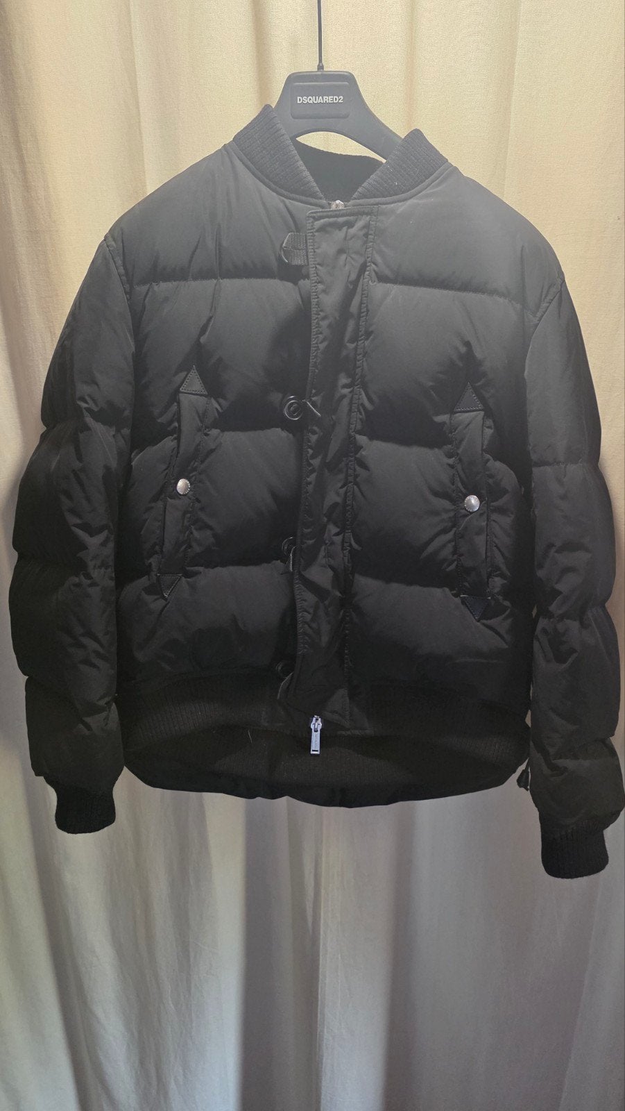 Dsquared2 Canadian Country Bomberjack Zwart Maat 56 (XL), Kleding | Heren, Dsquared2, Zwart, Maat 56/58 (XL), Ophalen of Verzenden