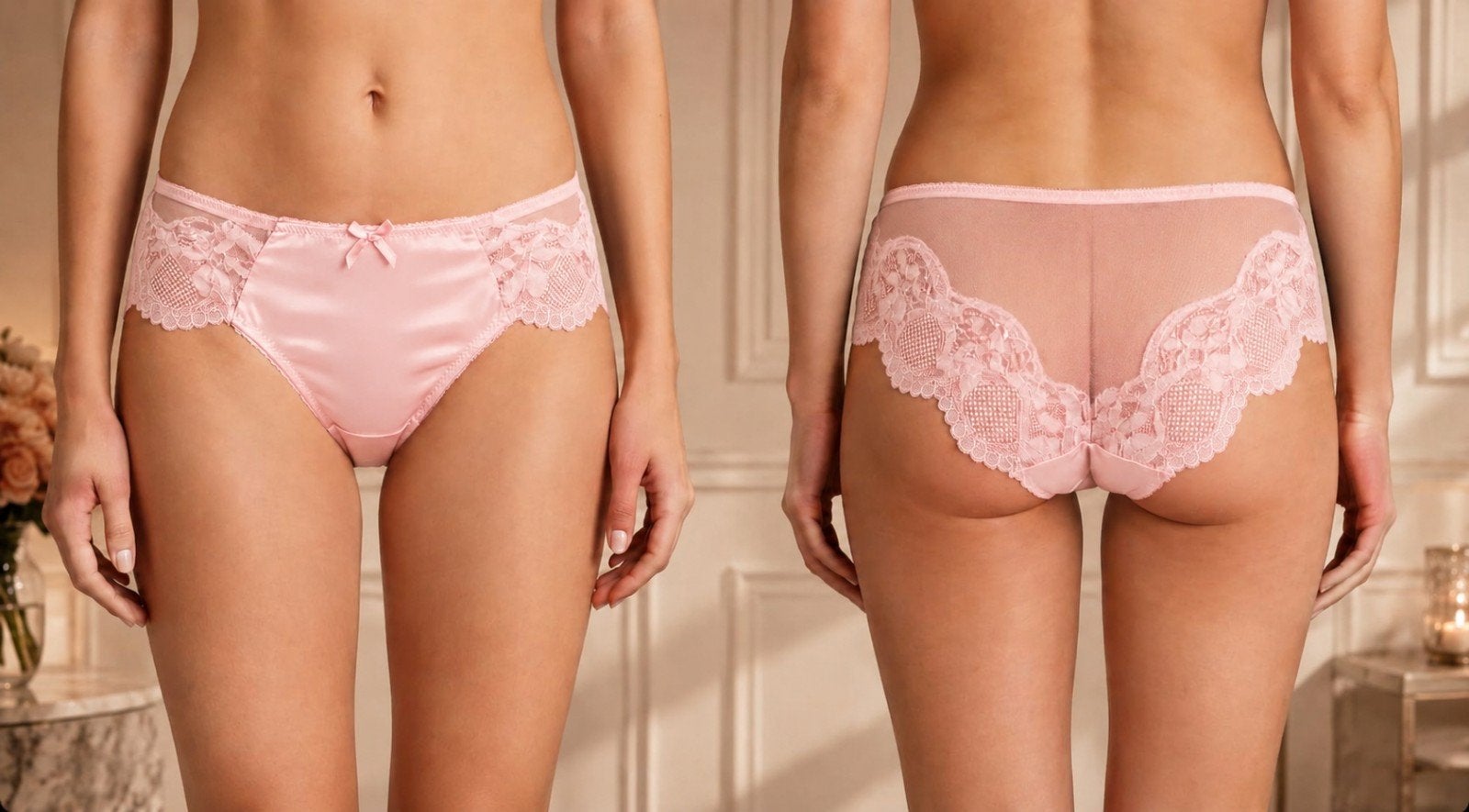 BelleBloom 3 - pack dames slips 2 - zwart + 1 - blush nieuw, Kleding | Dames, Verzenden, Meerkleurig, Slip
