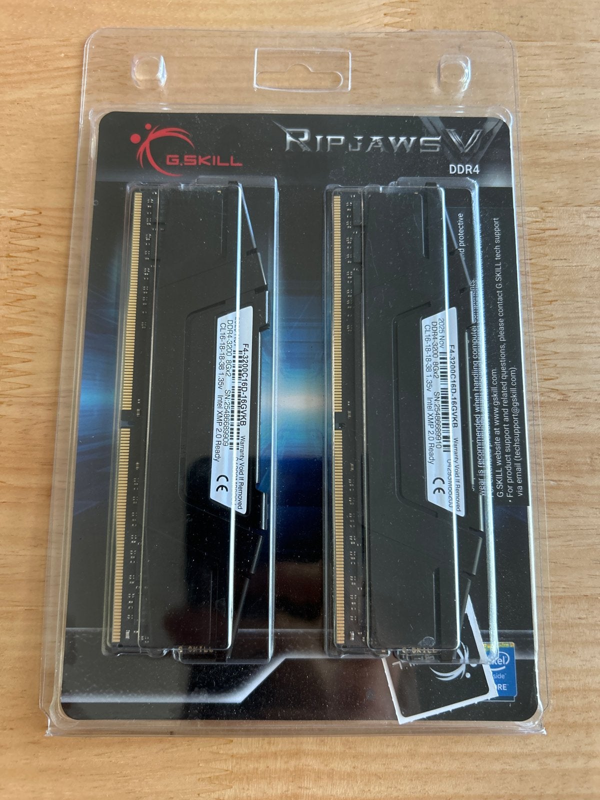 G.Skill Ripjaws V DDR4 RAM 16GB (2x8GB) 3200MHz Nieuw, Computers en Software, RAM geheugen, DDR4, Nieuw, Ophalen of Verzenden