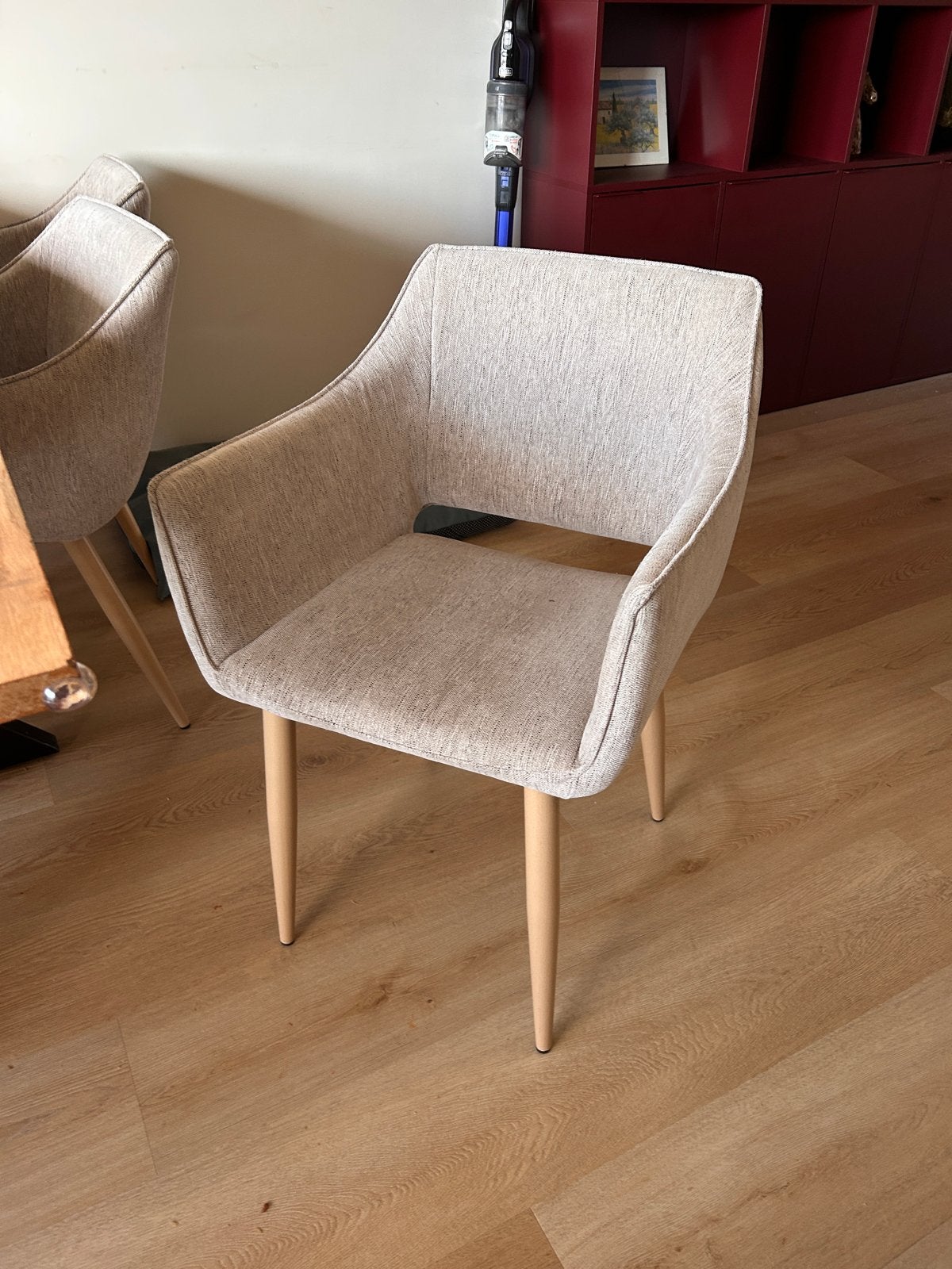 6x Eetkamerstoelen met Stalen Poten - Zo goed als nieuw, Huis en Inrichting, Ophalen, Zo goed als nieuw, Metaal, Vijf, Zes of meer stoelen