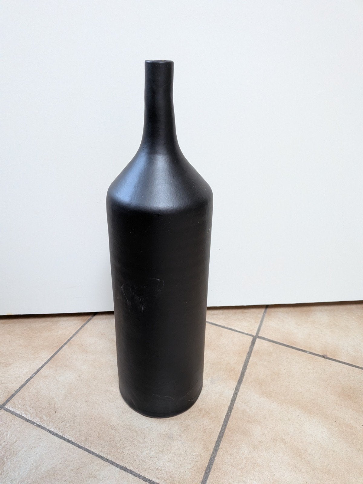 Zwarte vaas Intratuin, 45 cm hoog, Ophalen of Verzenden, Zo goed als nieuw, Zwart, 45 cm