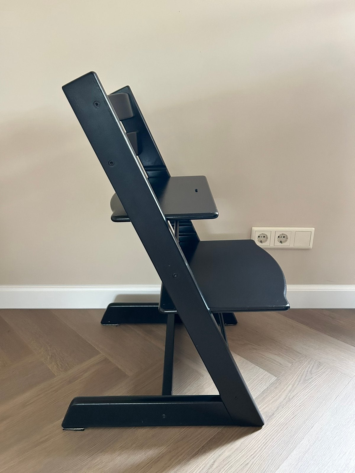 Stokke trip trap stoel origineel zwart, Kinderen en Baby's, Kinderstoelen, Ophalen, Zo goed als nieuw, Meegroeistoel