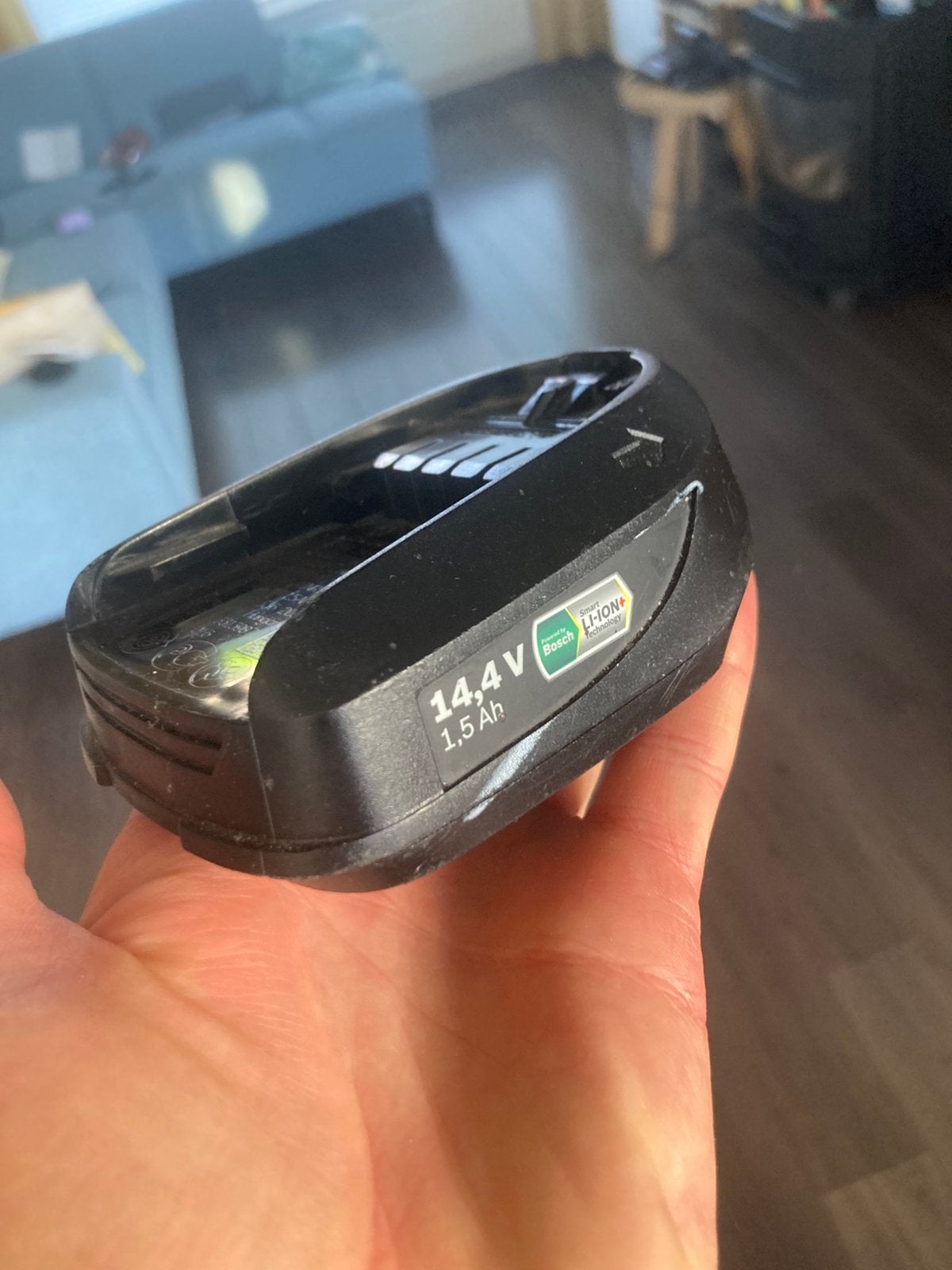 Bosch 14.4v 1.5Ah batterij, Ophalen, Zo goed als nieuw