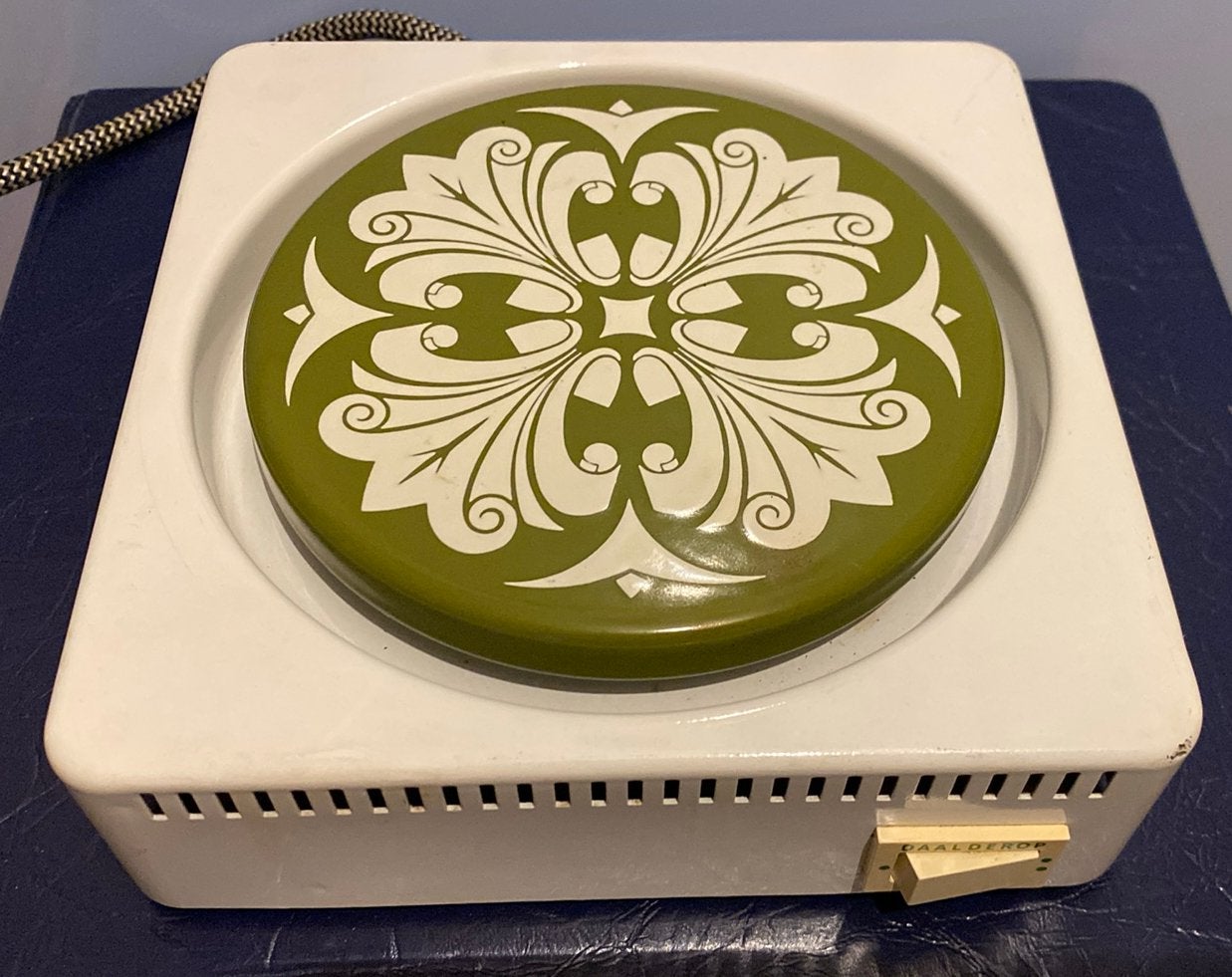 Vintage Daalderop Warmhouder - Groen/Wit Design, Ophalen of Verzenden, Zo goed als nieuw