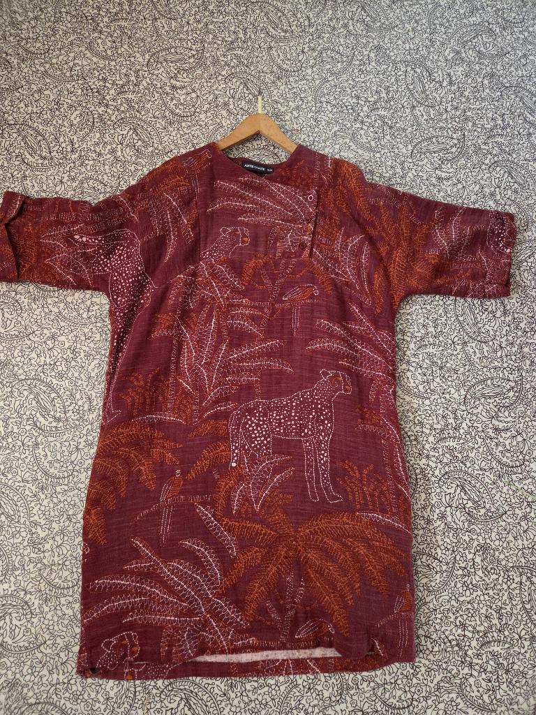 zomer jurk Antik batik, Maat 38/40 (M), Ophalen of Verzenden, AntikBatik, Gedragen