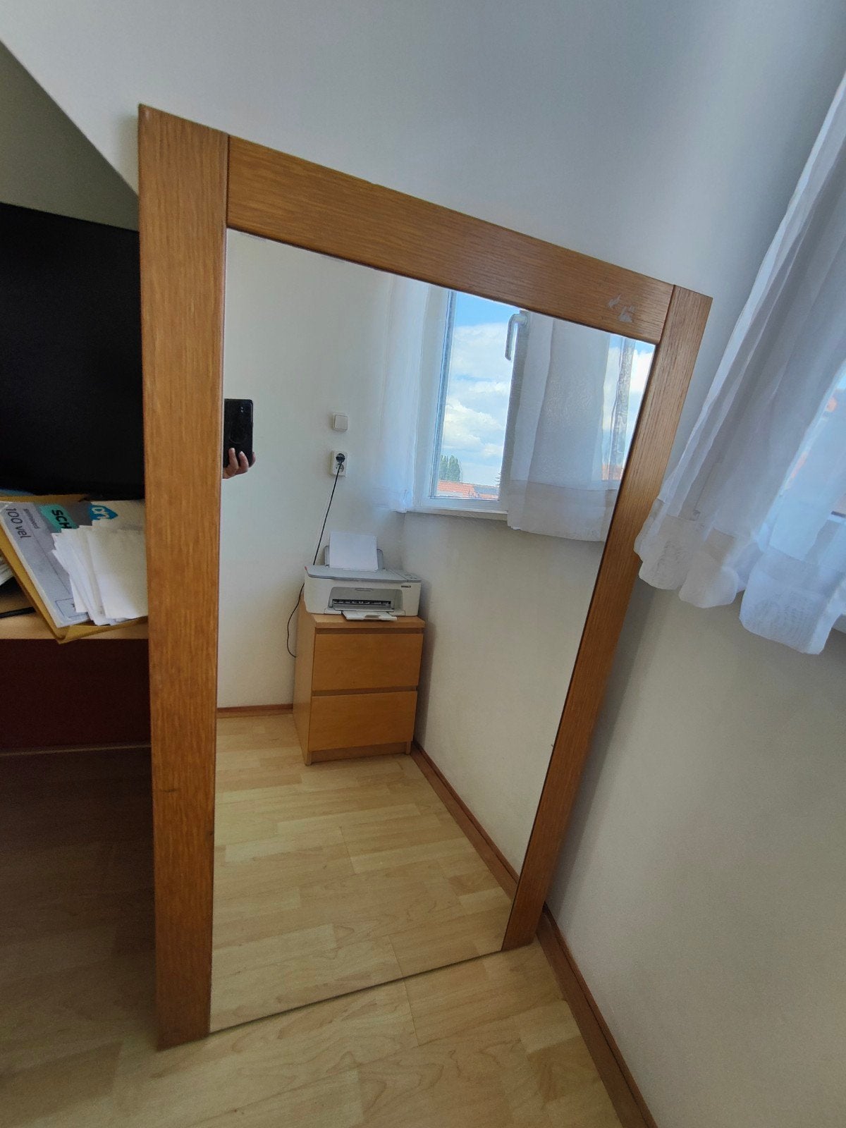 Large full length mirror. Free pickup, Ophalen of Verzenden, Rechthoekig, Minder dan 50 cm, Minder dan 100 cm
