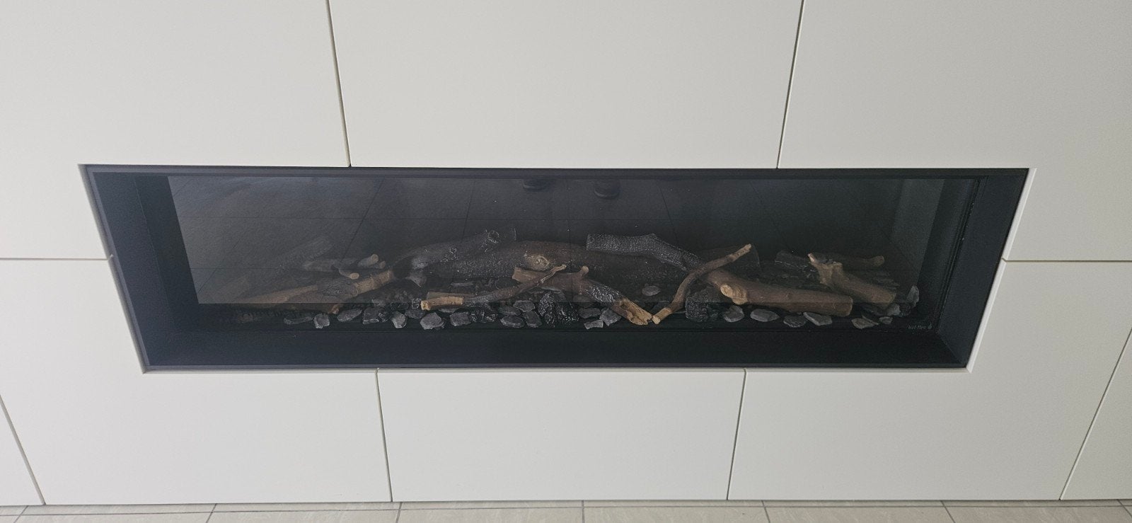 Kal-fire Ecologen Gashaard 163x42cm met afstandsbediening, Huis en Inrichting, Haarden, Ophalen of Verzenden, Gebruikt, Inbouwhaard