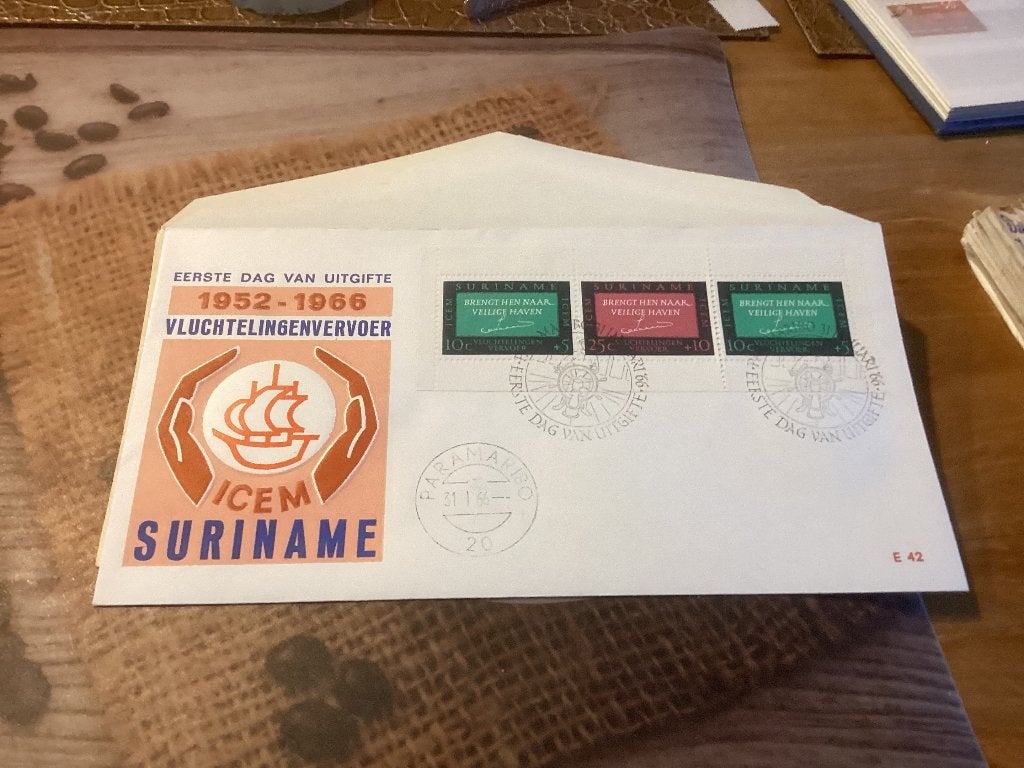 No3529 Suriname E42 anders Nederland jaargangen fdc 1963, Verzenden, Onbeschreven, Rest van de wereld