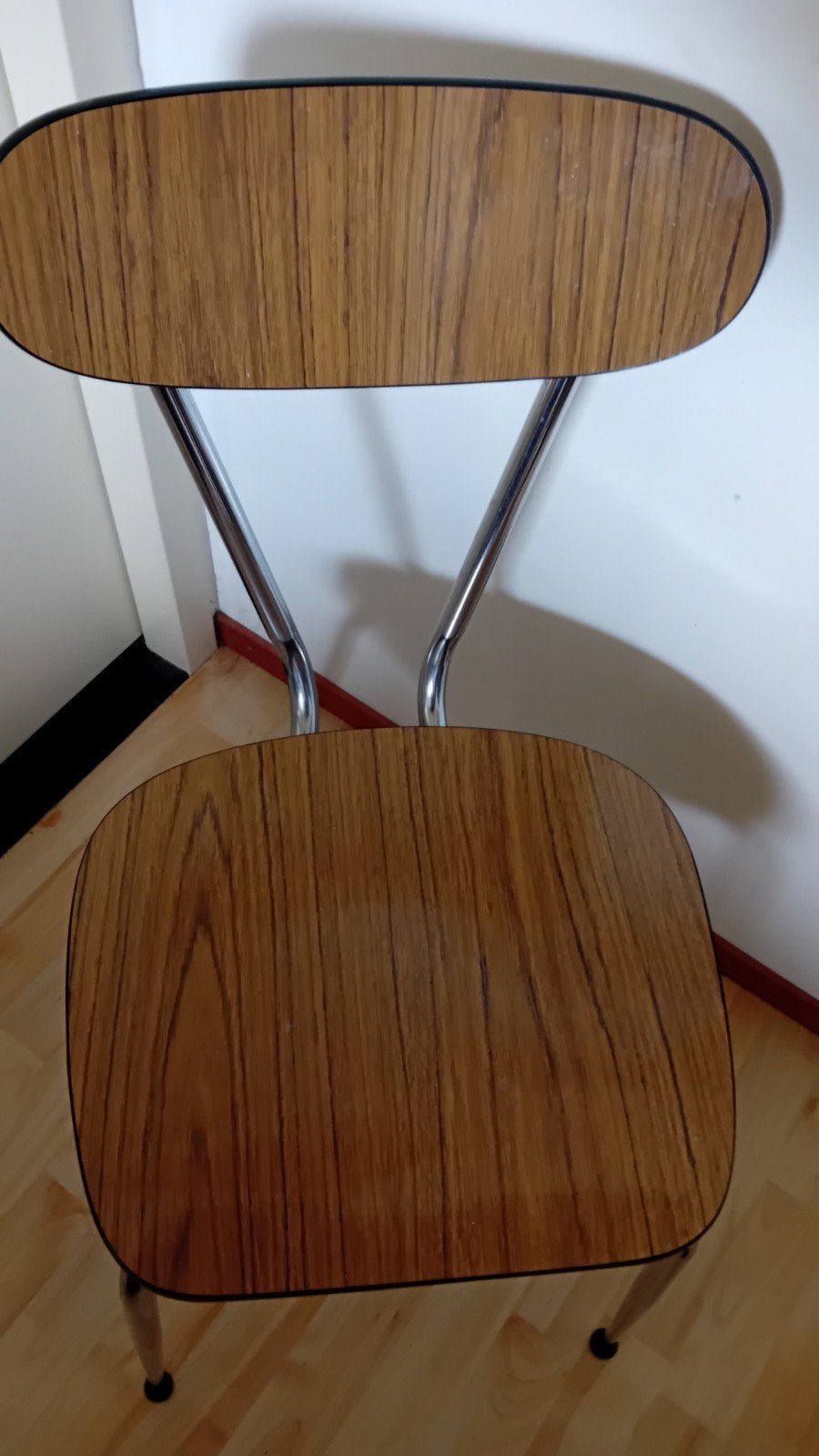 formica stoel., Huis en Inrichting, Ophalen, Bruin, Jaren 70 vintage, Eén