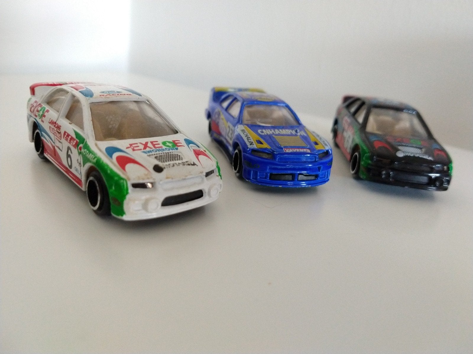 Set van 3 raceauto modelauto's - Gebruikt, Overige merken, Gebruikt, 1:50 of kleiner, Auto