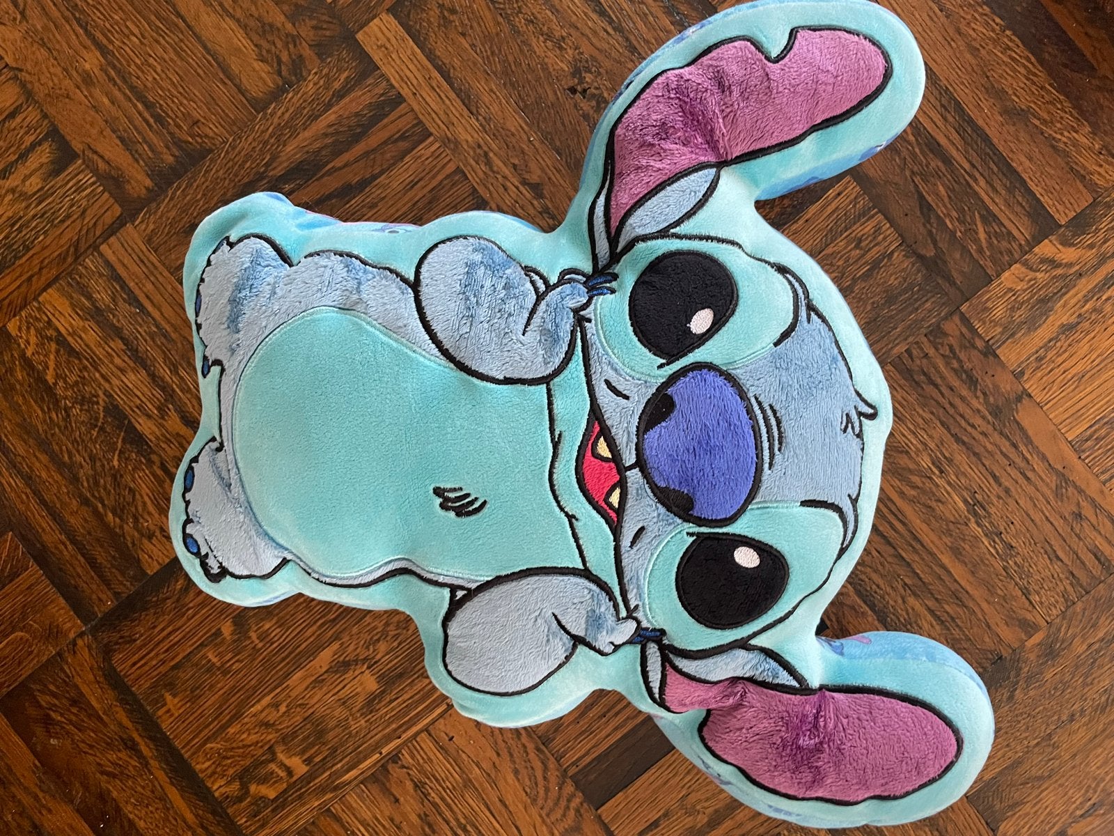 Disney Stitch Knuffelkussen - Zo goed als nieuw, Disney, Overige typen, Blauw, Ophalen of Verzenden
