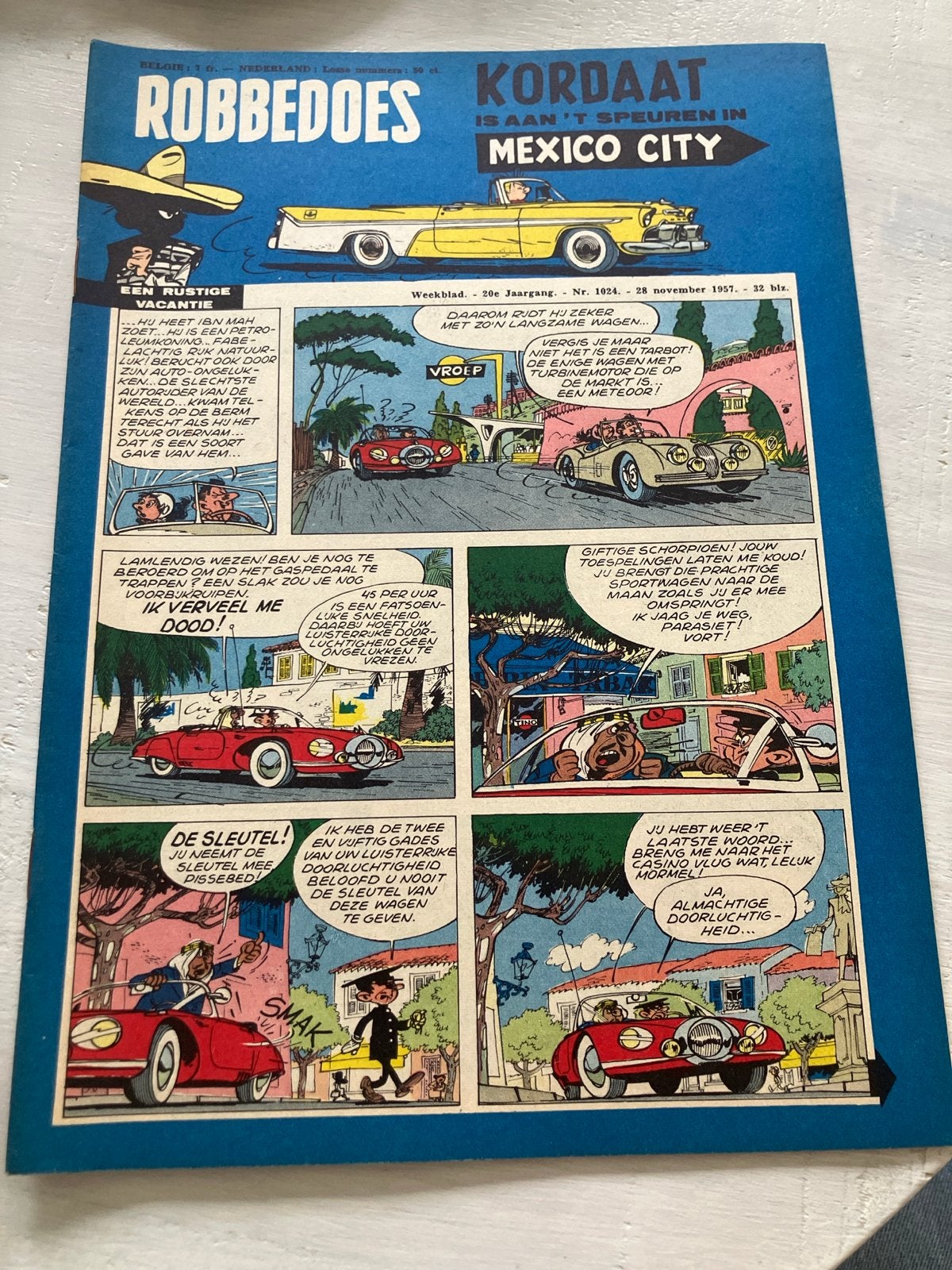 Robbedoes Weekblad - Kordaat in Mexico City, Eén stripboek, Ophalen of Verzenden, Gelezen