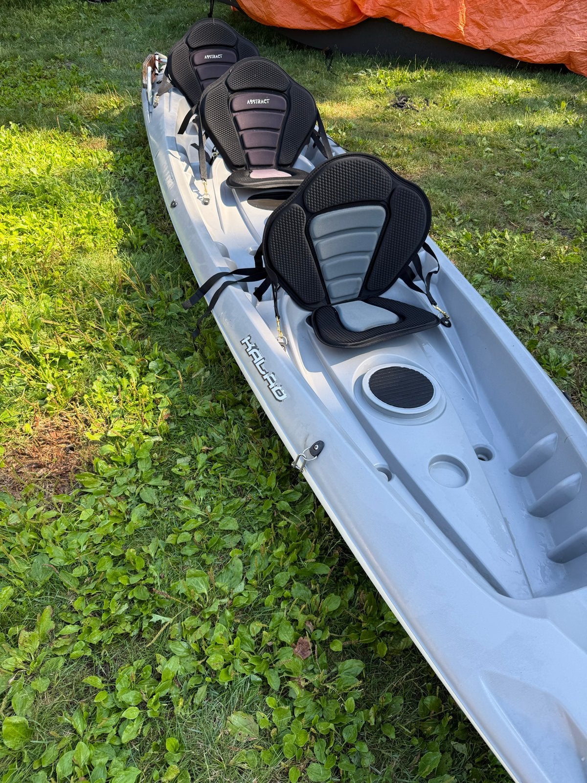 Te koop sit on top kano Bic Kalao 3 pers met electra motor, Watersport en Boten, Kajaks, Ophalen, Gebruikt, 3-persoons of meer