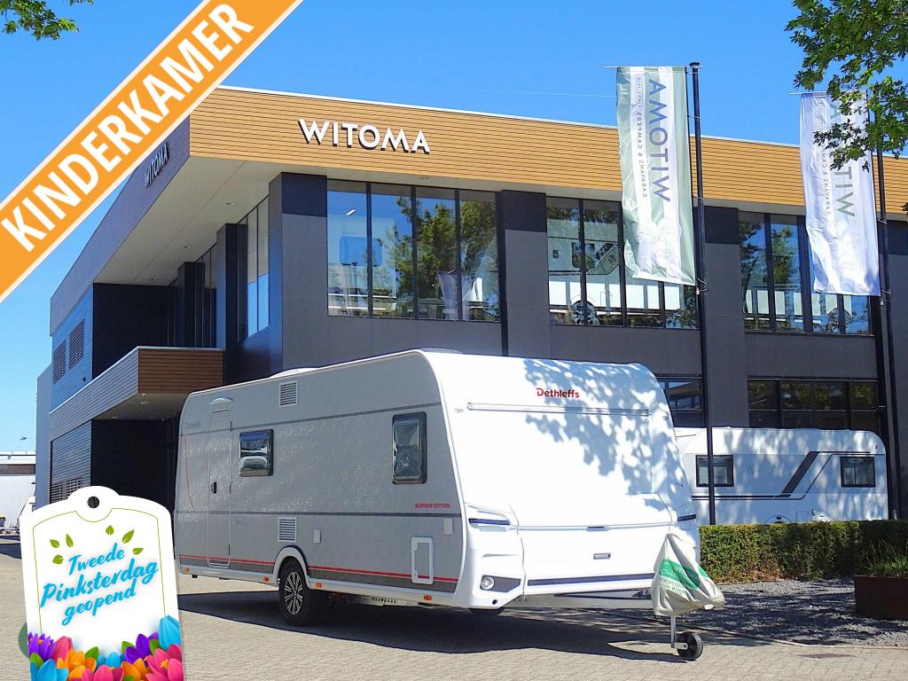 Dethleffs Summer Edition 560 FMK 2de pinksterdag open huis, Caravans en Kamperen, Caravans, Overige typen, Schokbreker, Bedrijf