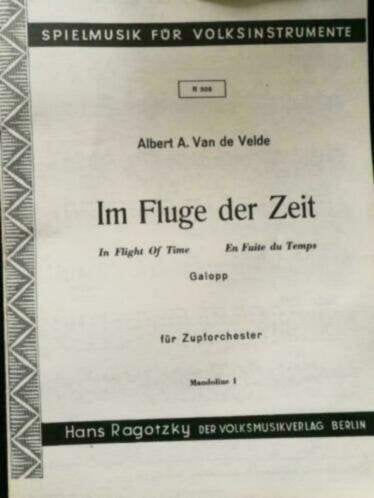 Albert A. Van de Velde - Im Fluge der Zeit, Muziek en Instrumenten, Bladmuziek, Ophalen of Verzenden, Gebruikt, Artiest of Componist