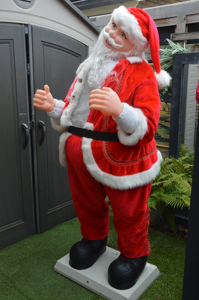 Zeer grote kerstman van kunststof met stoffen kleding ca 2m, Diversen, Ophalen, Gebruikt
