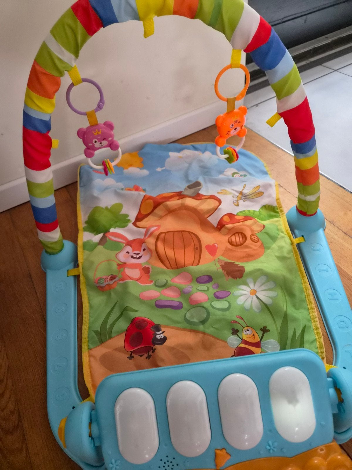 Babygym met piano, Ophalen of Verzenden, Gebruikt, Speelkleed, Met licht