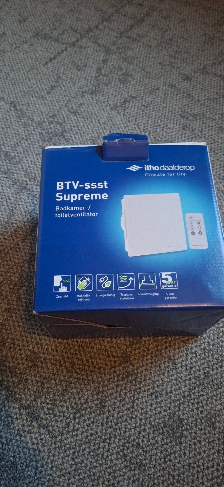 Itho badkamer/toilet ventilator met afstandsbedieni, Doe-het-zelf en Verbouw, Ophalen of Verzenden, Nieuw, Ventilator