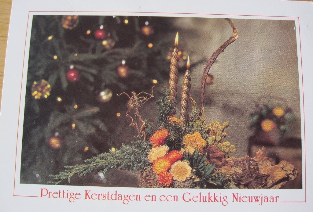 Voor het kind - kerststuk twee kaarsen - 1990, Verzenden, 1980 tot heden, Gelopen, Overige thema's