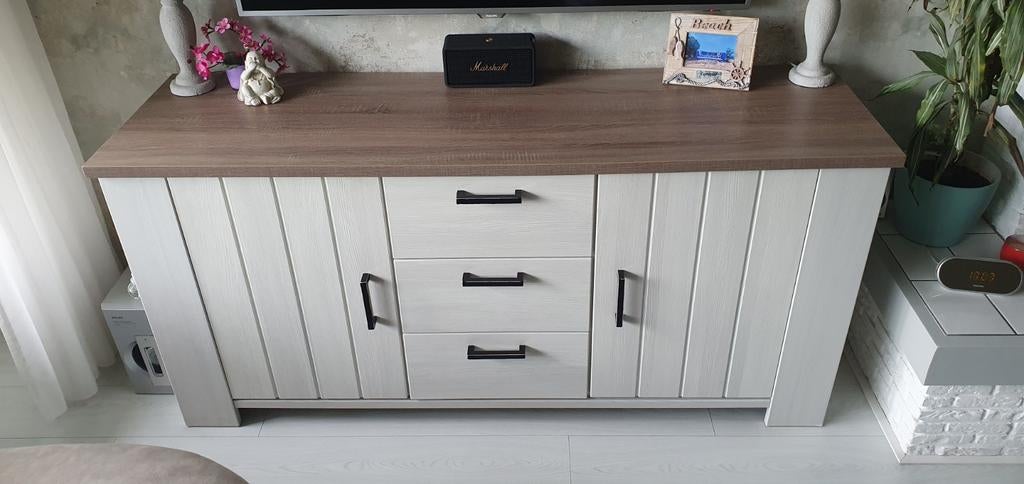 Mooie wit/truffel eiken meubelset van Haco (Cardiff), Ophalen