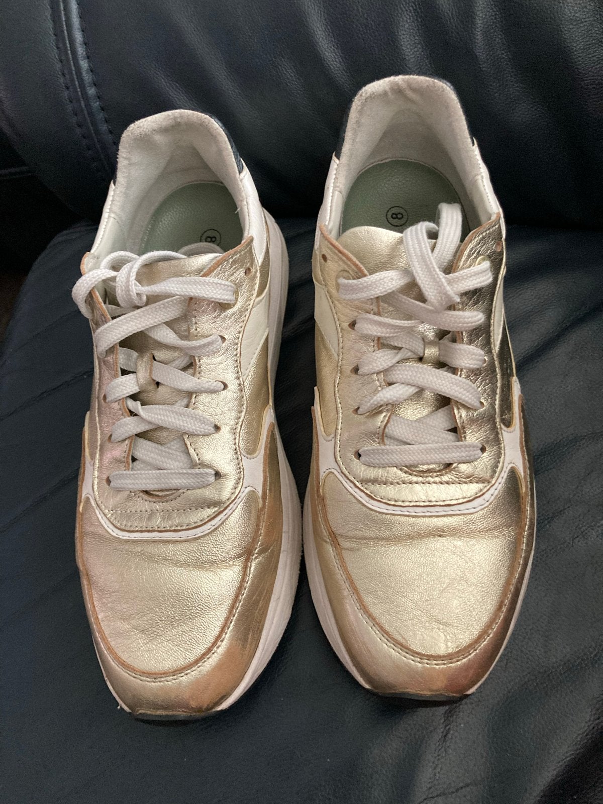 sneakers goud gebruikerssporen Xsensible maat 42, Ophalen of Verzenden, Gedragen, Overige kleuren, Sneakers of Gympen